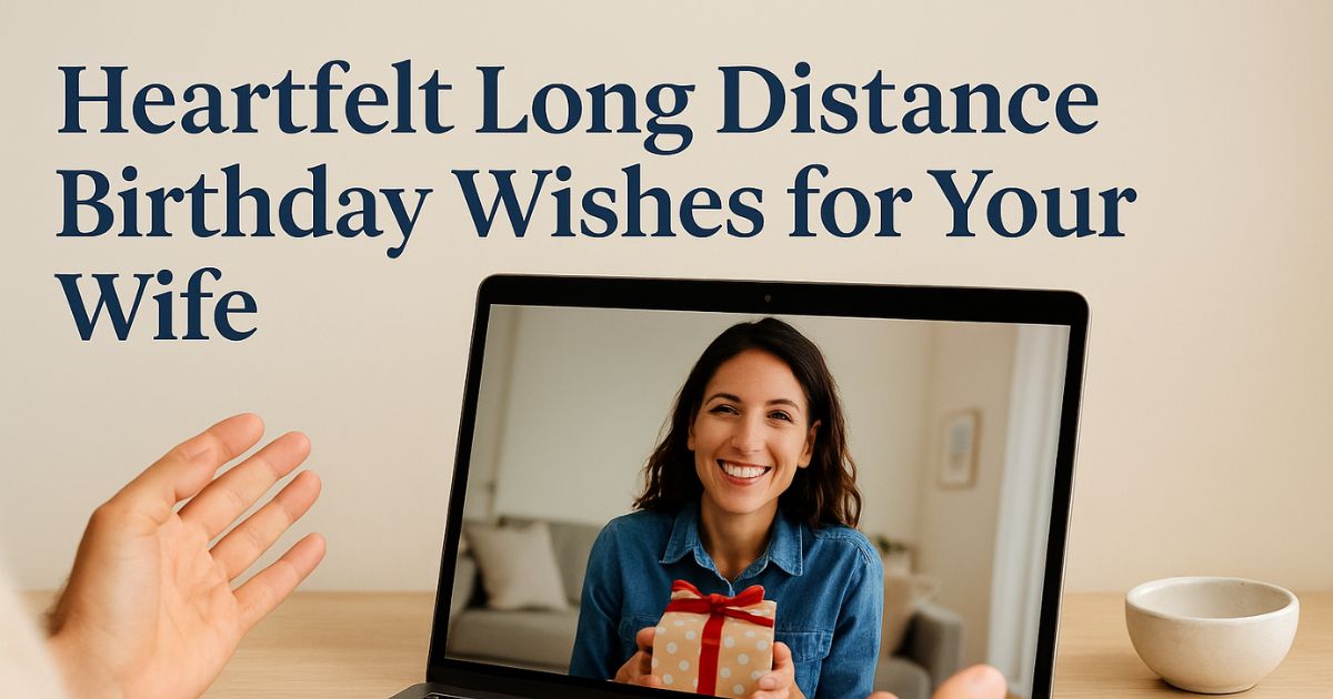 240 Heartfelt Long Distance Birthday Wishes for Your Wife