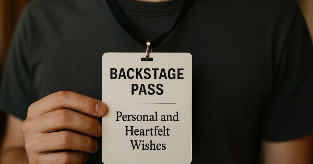 Backstage Pass: Personal and Heartfelt Wishes