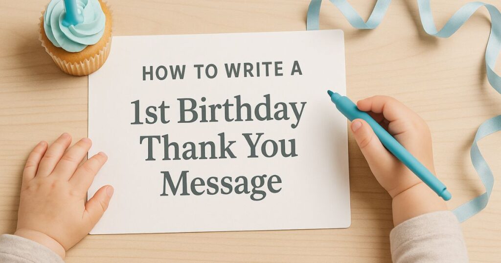 How to Write a 1st Birthday Thank You Message