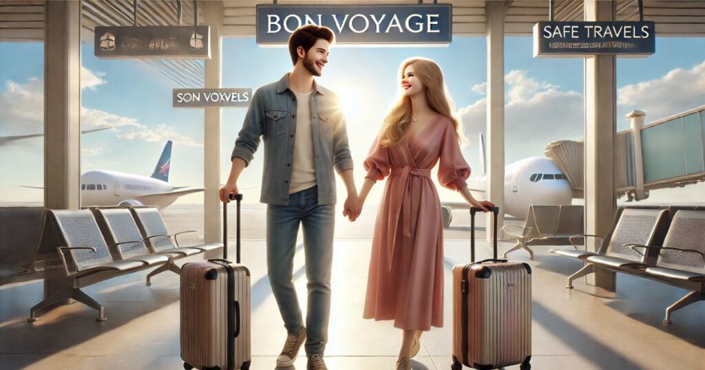 Safe Travel Wishes to the Couple