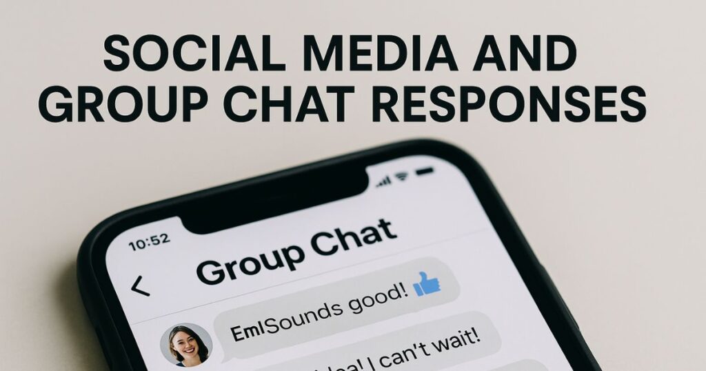 Social Media and Group Chat Responses