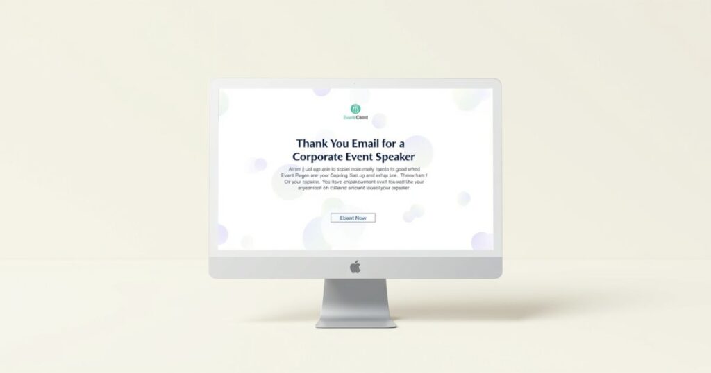 Thank-You Email for a Corporate Event Speaker