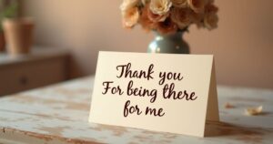 100 Thank You For Being There For Me Messages