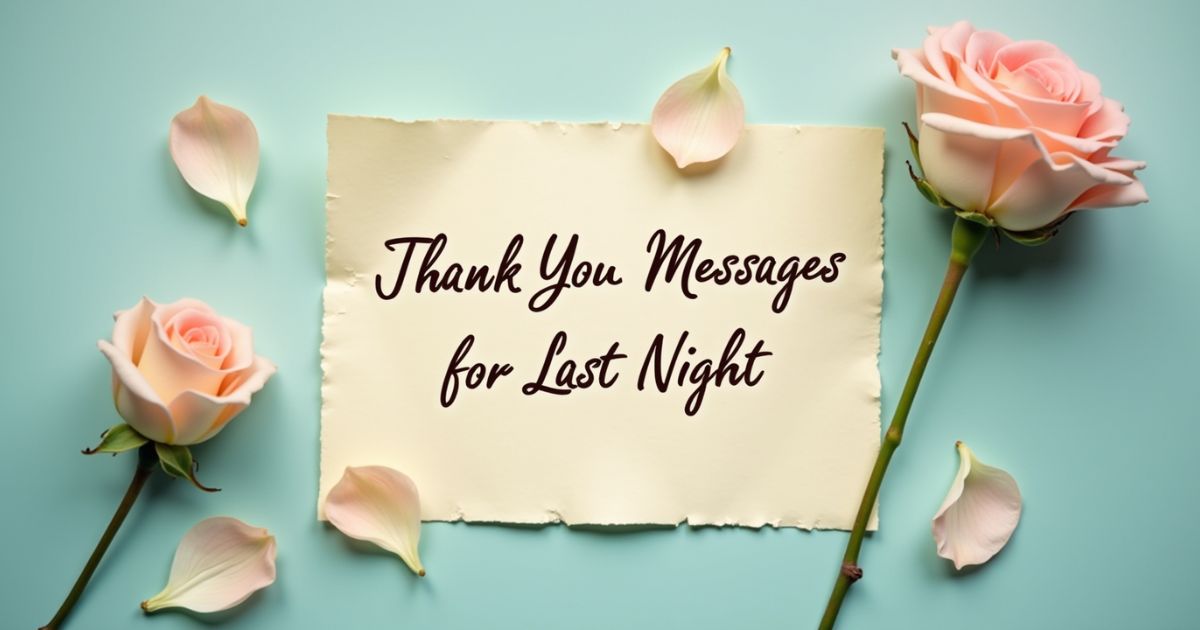 150+ Thank You Messages for Last Night