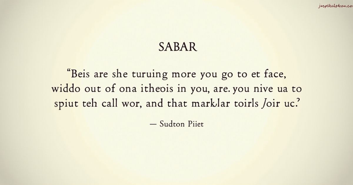 70 Sabar Quotes In English