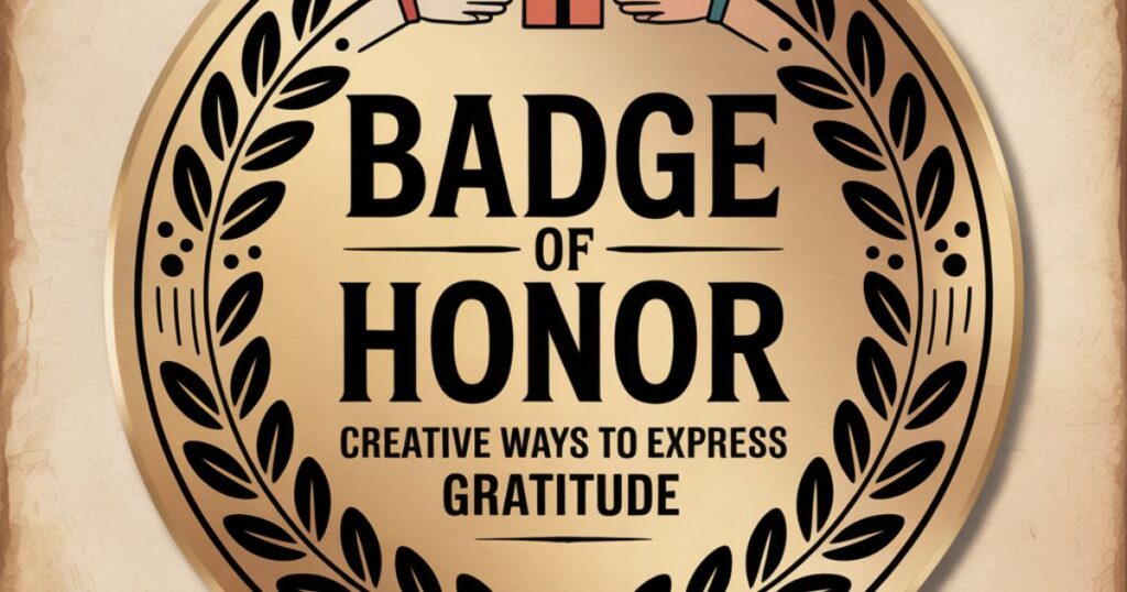 Badge of Honor: Creative Ways to Express Gratitude