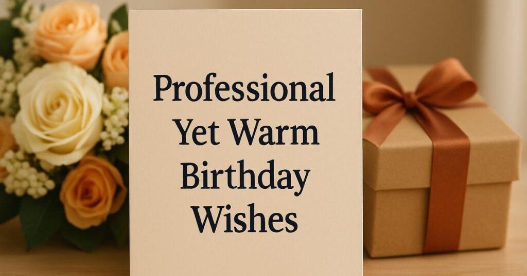 Professional Yet Warm Birthday Wishes