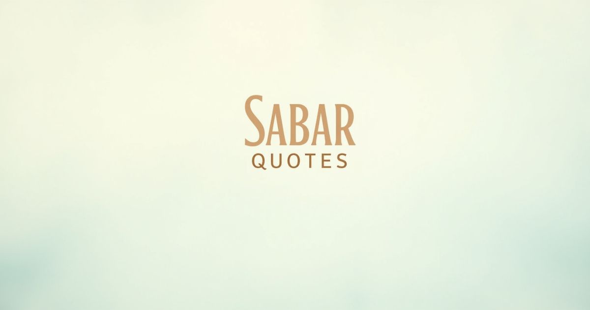 Sabar Quotes In Urdu