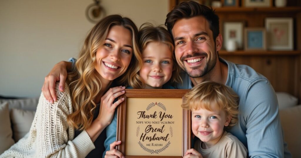 Short thank you message for husband and father