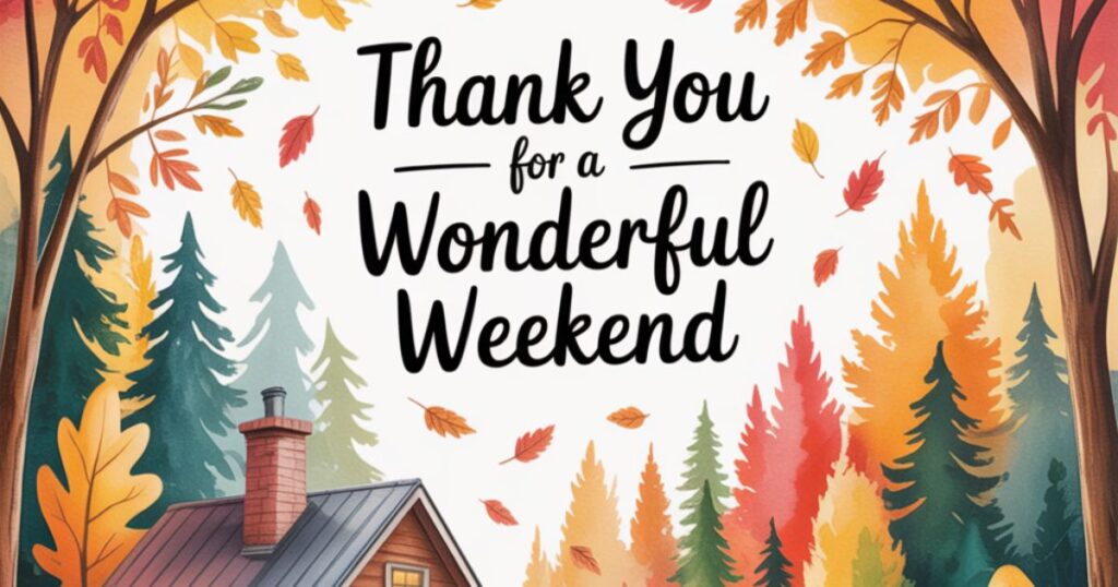 Thank You Email For a Great Weekend