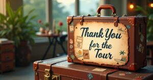 Thank You for the Tour message (80 Ways to Say)