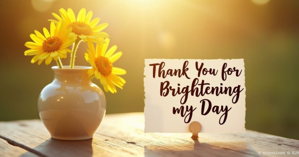 Thank You Note for Brightening my Day