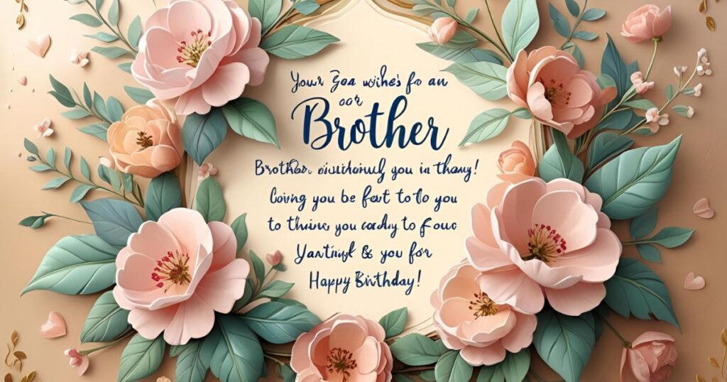 Heart-Touching and Heartfelt Wishes for Brother
