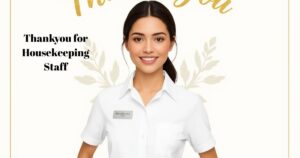 Thankyou for Housekeeping Staff
