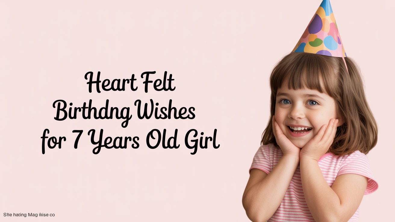 Heart felt Birthday Wishes for 7 Years Old Girl