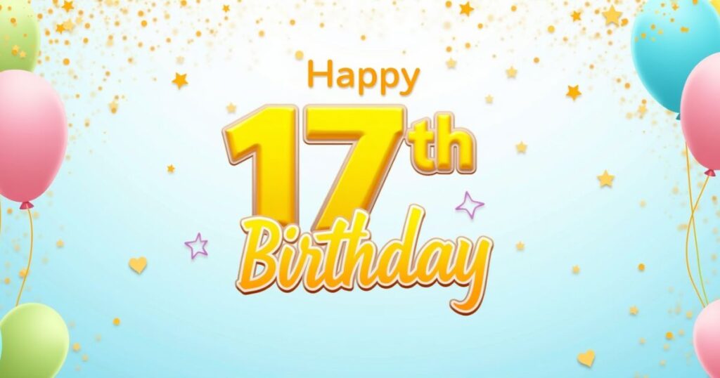 Heartfelt 17th Birthday Wishes