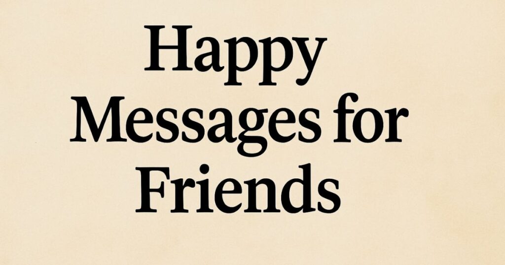 Happy Messages for Friends